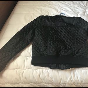 Quilted black fall jacket